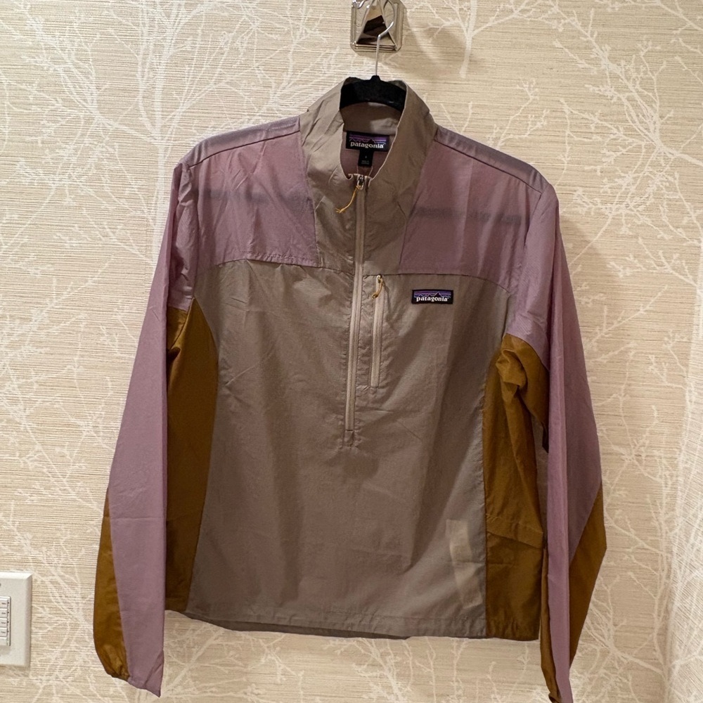 PATAGONIA “Houdini Stash” 1/2 ZIP Pullover Wind Purple and Brown Windbreaker